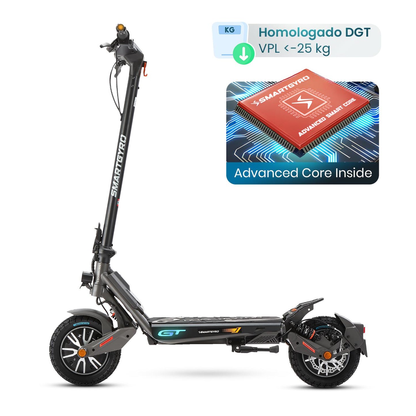 SMARTGYRO | Patinete eléctrico Rockway GT DUAL Certificado DGT