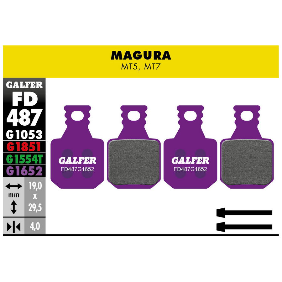 GALFER | Pastillas de Freno e-Bike compatible Magura (FD487G1652)