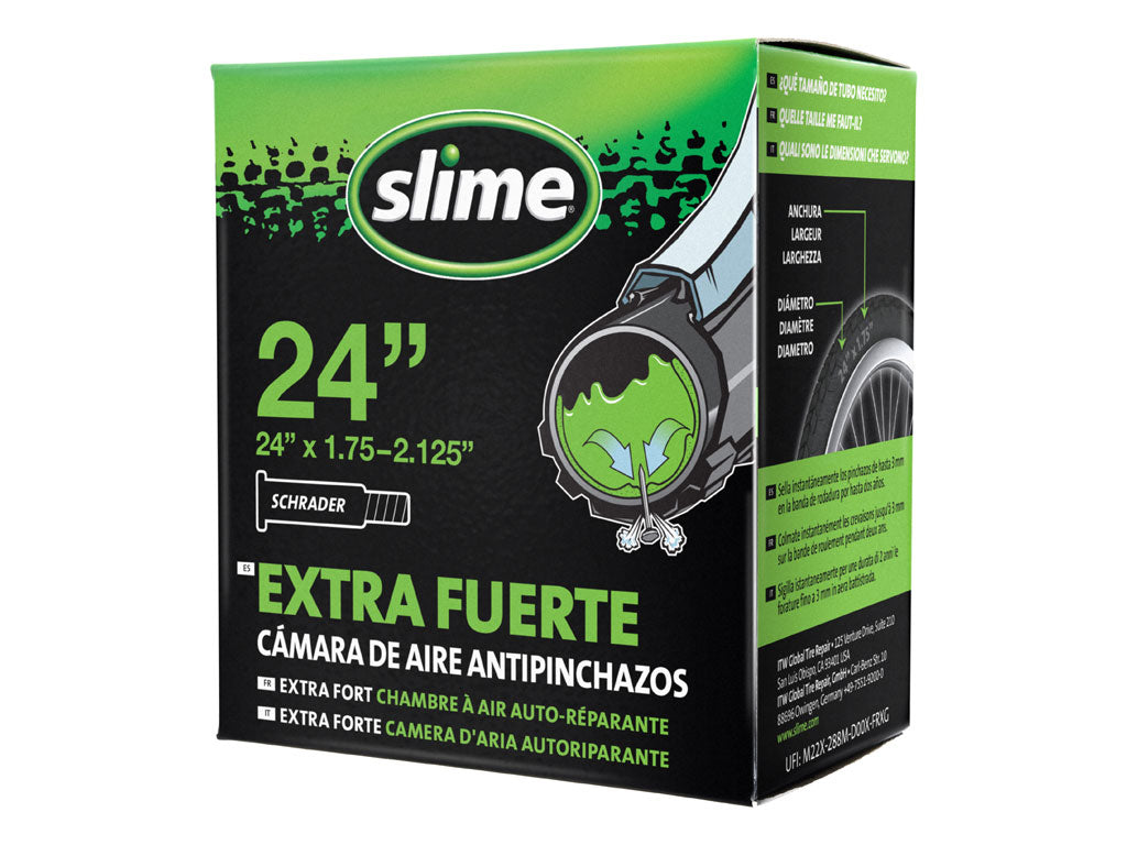 SLIME | Cámara de 24x1.75-2.125 Antipinchazos Válvula Schrader