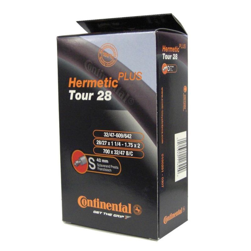 CONTINENTAL | Cámara Tour Hermetic Plus 28x1.75 Válvula Presta 42 mm