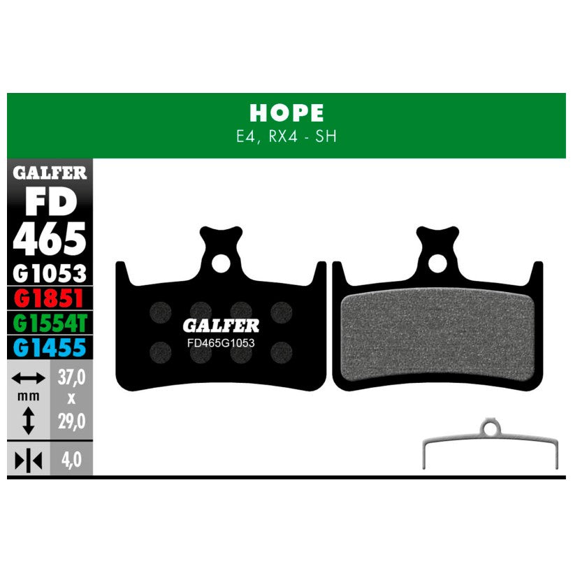 GALFER | Pastillas de Freno STANDARD compatible Hope (FD465G1053)