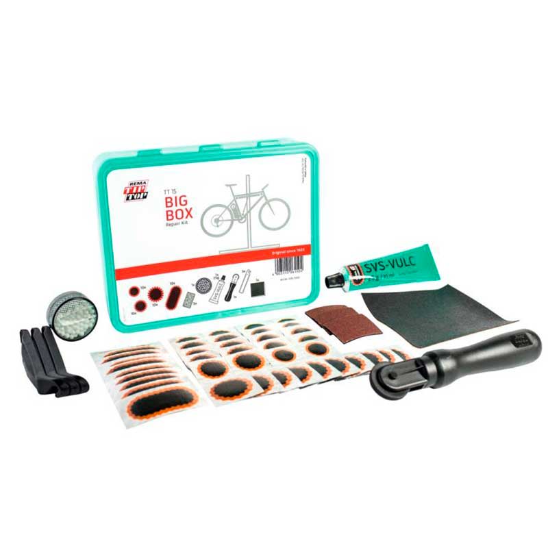 TIP-TOP | Caja de Parches TT15 Big Box para Reparación de Cámaras de Bicicleta
