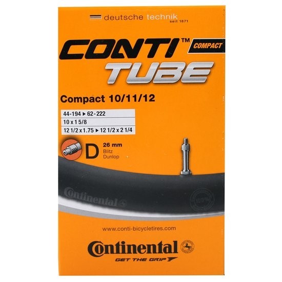 CONTINENTAL | Cámara Compact 12 1/2x1.75 Válvula Dunlop 26 mm