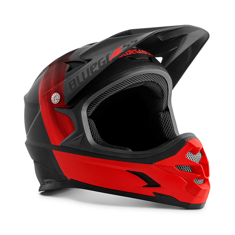 BLUEGRASS | Casco Intox negro-rojo mate