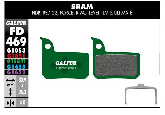 GALFER | Pastillas de Freno PRO compatible Sram (FD469G1554T)
