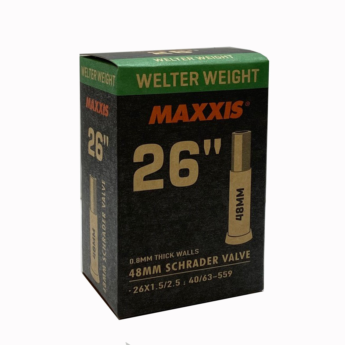 MAXXIS | Cámara Welter Weight 26x1.5-2.5 Válvula Schrader 48mm