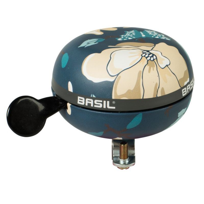 BASIL | Timbre Ding-Dong Metálico 80mm Azul/Con Magnolias