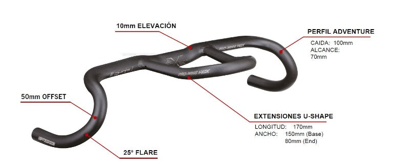 FSA | Manillar de Gravel PRO-WING AGX