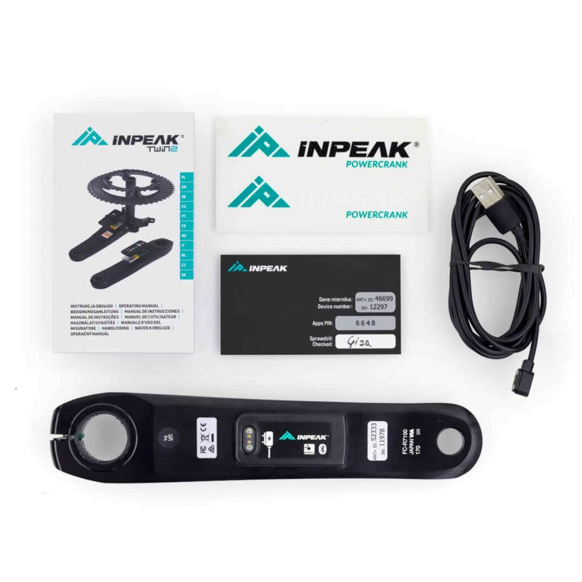 INPEAK | Biela Izquierda con potenciómetro compatible Shimano 105 R7100