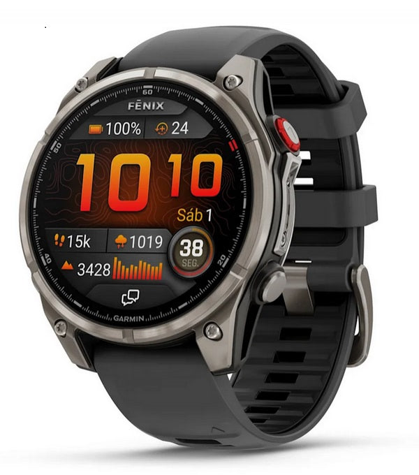 GARMIN | Fenix 8 Pro - 47mm titanio con correa de silicona negro-gris