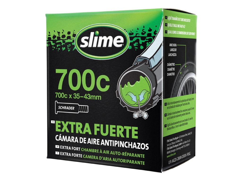 SLIME | Cámara de 700x35-43 Antipinchazos Válvula Schader