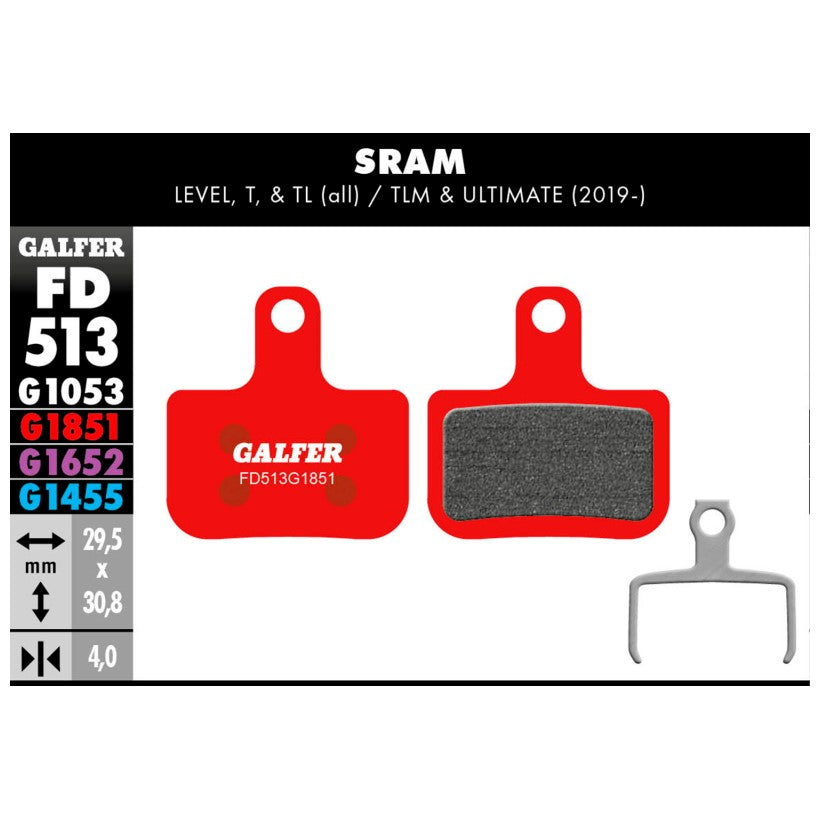 GALFER | Pastillas de Freno ADVANCED compatible Sram (FD513G1851)