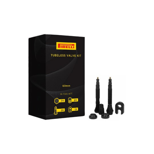 PIRELLI | Válvulas TLR Tubeless Ready en aluminio 60mm negro