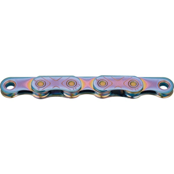 KMC | Cadena X-FLAT Waxed 12-13v 126 eslabones -arcoiris compatible con transmisión Sram AXS