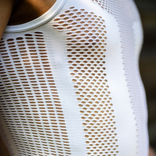 BIOTEX | Camiseta Interior PIUMA sin costuras, confeccionada en malla elástica -blanco XS-S