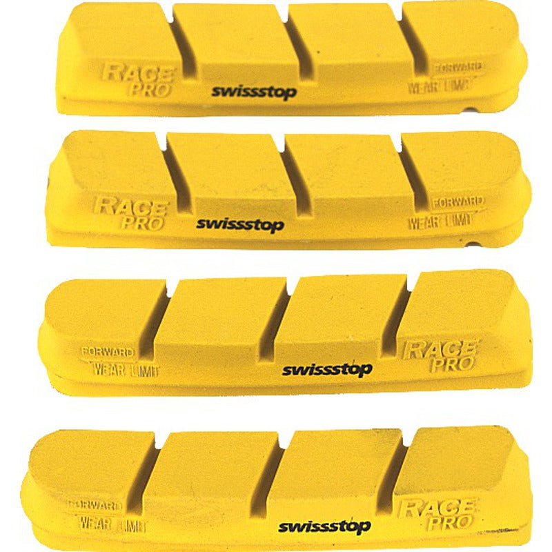 SWISSSTOP | Zapatas de Freno Race Pro Compatible Campagnolo Carbono (Amarillo)