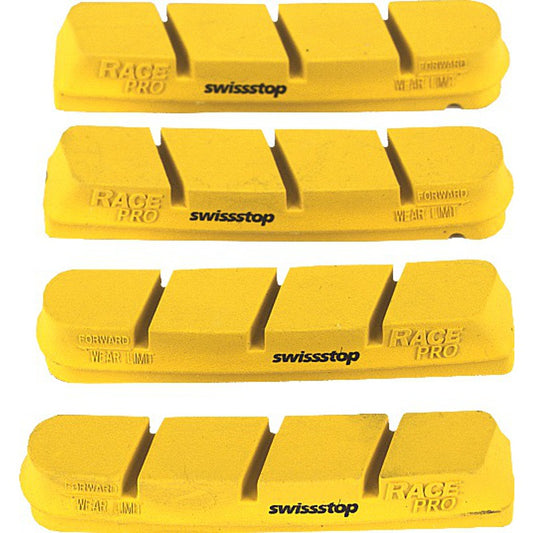 SWISSSTOP | Zapatas de Freno Race Pro Compatible Campagnolo Carbono (Amarillo)