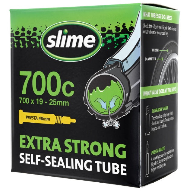 SLIME | Cámara de 700x19-25 Antipinchazos Válvula Presta 48mm
