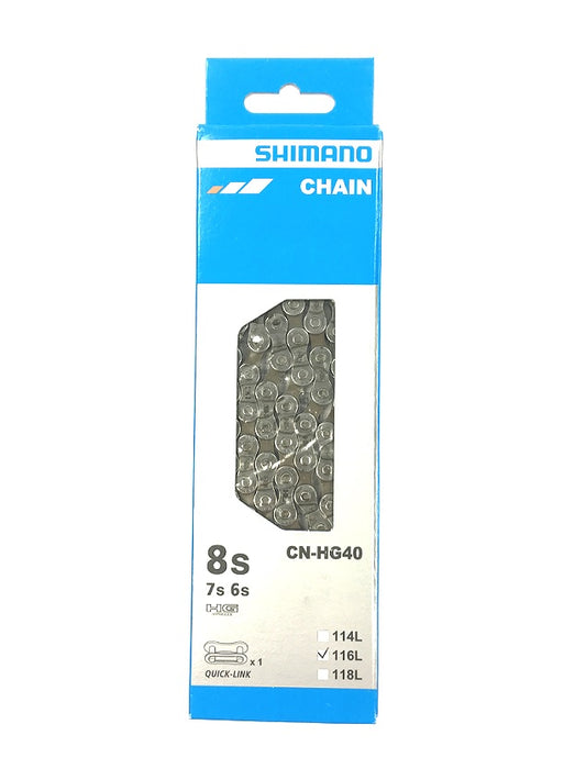 SHIMANO | Cadena HG40 6-7-8v 116 Eslabones