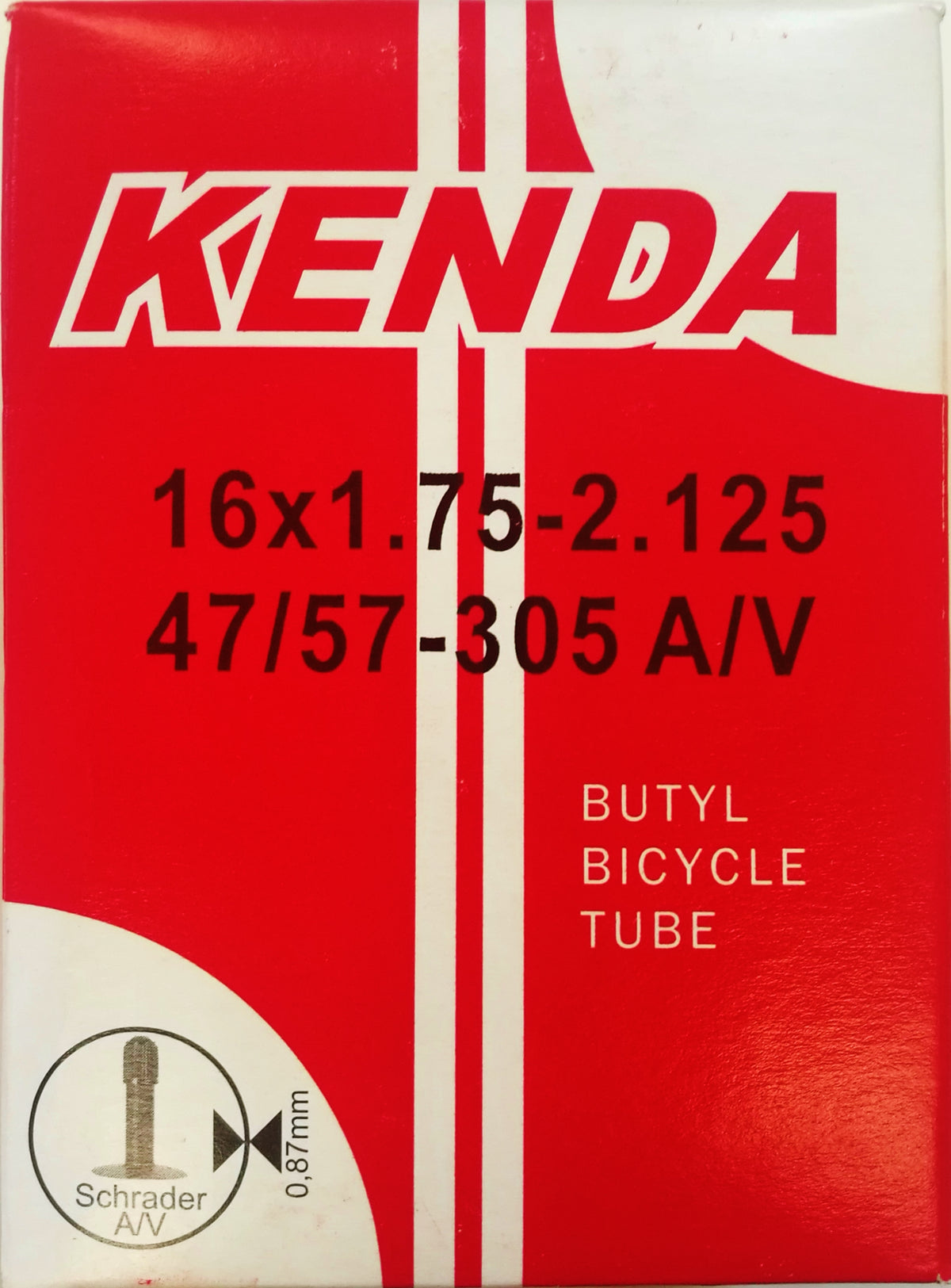 KENDA | Cámara de 16x1.75-2.125 Válvula Schrader