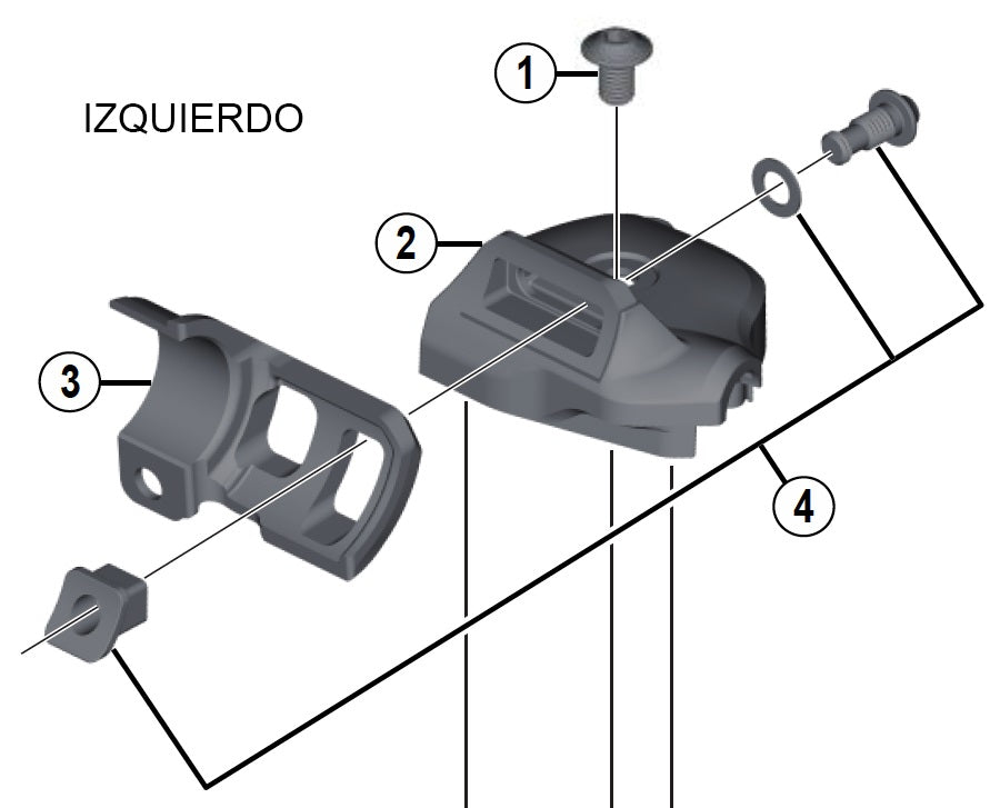 SHIMANO | Adaptadores Pulsador a Maneta I-Spec II Izquierdo XTR M9000