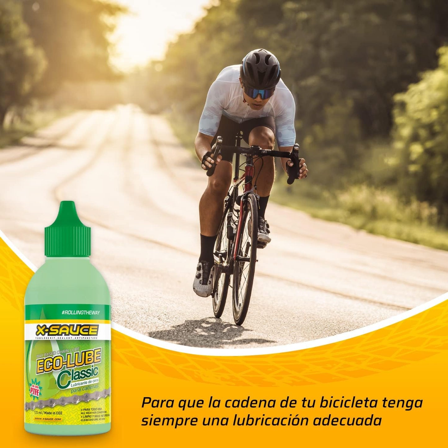 X-SAUCE | Lubricante de Cera para Cadenas de Bicicleta PRO-LUBE 125ml