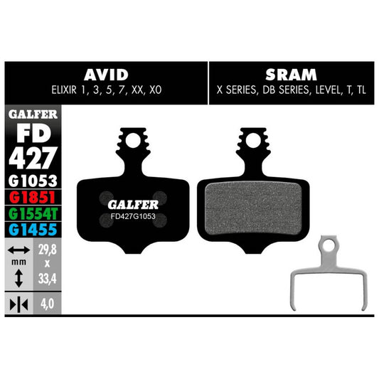 GALFER | Pastillas de Freno STANDARD compatible Avid-Sram (FD427G1053)