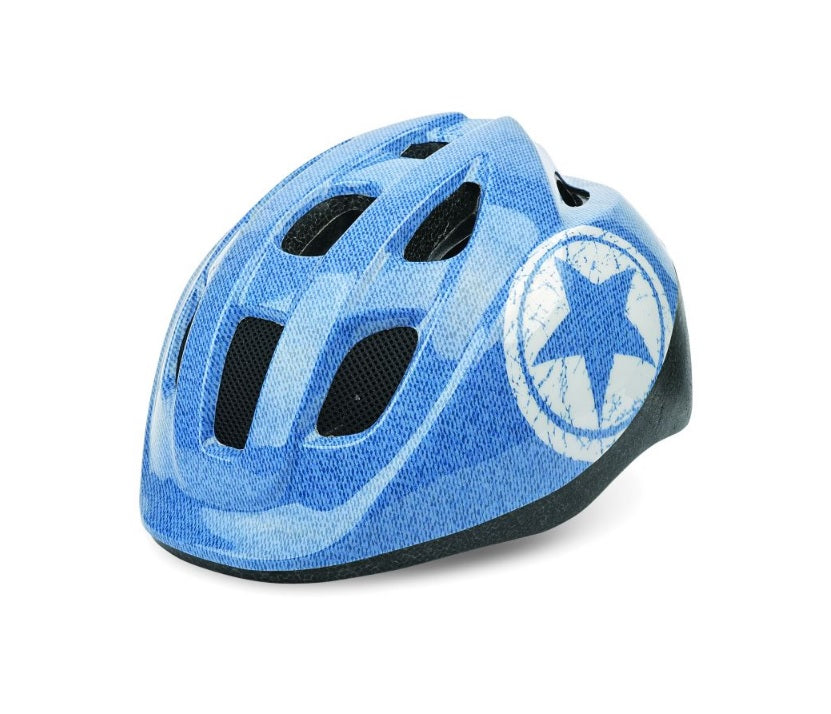 POLISPORT | Casco de ciclismo para niño Jeans -azul blanco