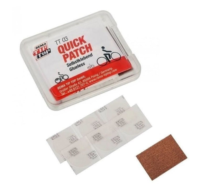 TIP-TOP | Caja de Parches TT03 para Reparación de Cámaras de Bicicleta