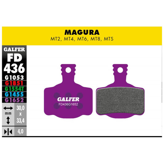 GALFER | Pastillas de Freno e-Bike Compatible Magura-Campagnolo (FD436G1652)