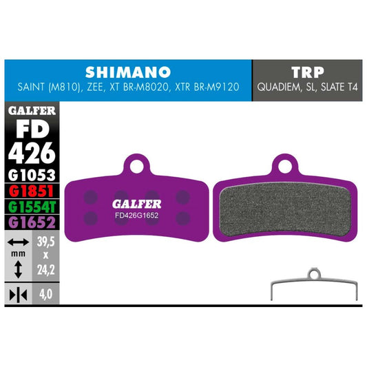 GALFER | Pastillas de Freno e-Bike compatible Shimano (FD426G1652)