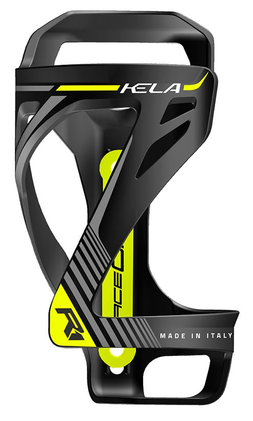 RACEONE | Portabidón de Salida Lateral Kela -negro amarillo