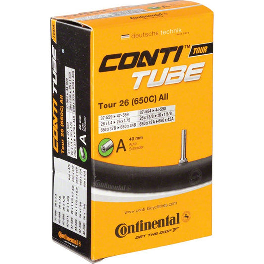 CONTINENTAL | Cámara Tour 26x1 1/8-1.75 (37-559/47-559/44-590) Válvula Schrader 40mm