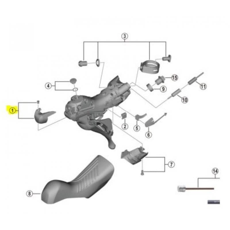 SHIMANO | Embellecedor de Maneta derecha R8020-RX810-RX600