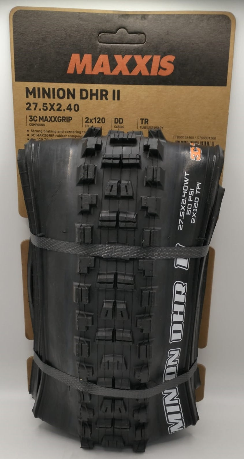 MAXXIS | Cubierta de Mtb MINION 27.5x2.40wt DHR II 3CG-DD-TR