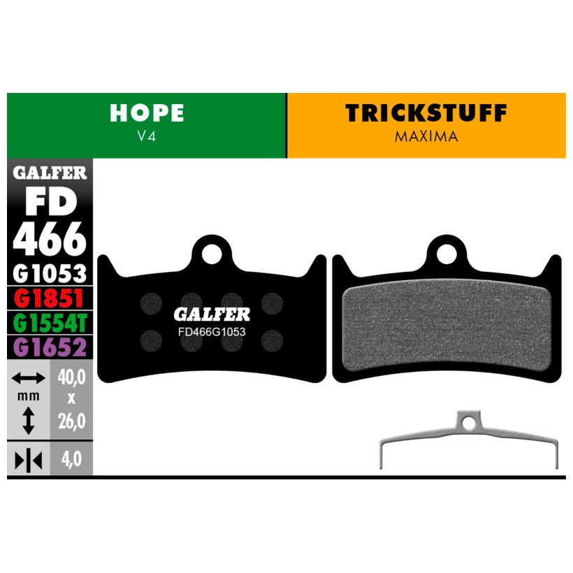 GALFER | Pastillas de Freno STANDARD compatible Hope (FD466G1053)
