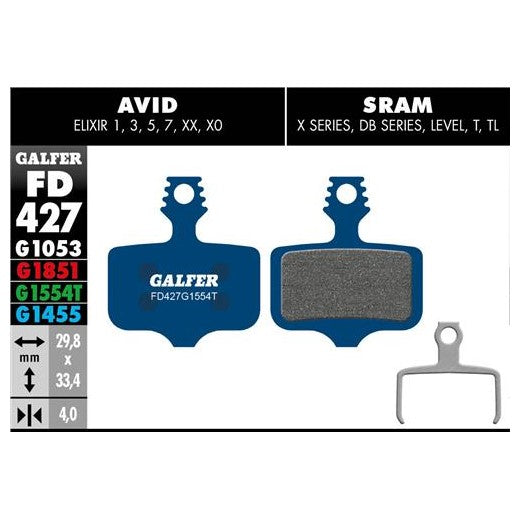 GALFER | Pastillas de Freno ROAD compatible Avid-Sram (FD427G1455)