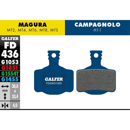 GALFER | Pastillas de Freno Road Compatible Campagnolo-Magura (FD436G1455)