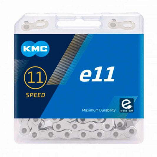 KMC | Cadena e11 e-Bike 11v 122 Eslabones plata