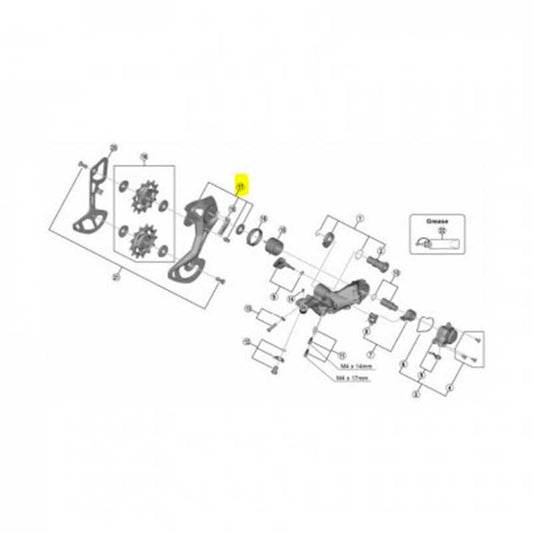 SHIMANO | Portapoleas Exterior de Cambio XTR M9120 SGS 12v