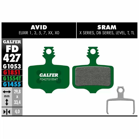 GALFER | Pastillas de Freno PRO compatible Avid-Sram (FD427G1554T)