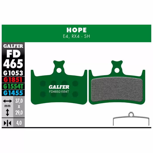 GALFER | Pastillas de Freno PRO compatible Hope (FD465G1554T)