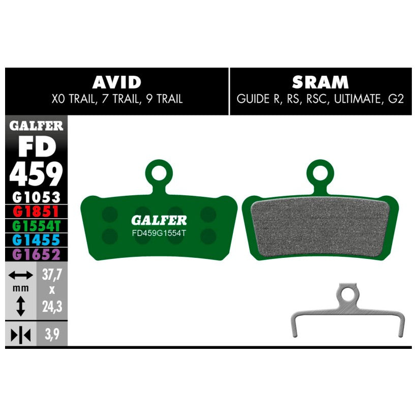 GALFER | Pastillas de Freno PRO compatible Avid-Sram (FD459G1554T)