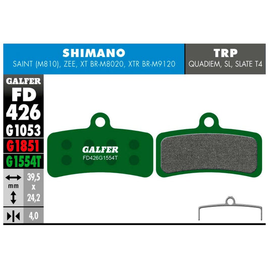 GALFER | Pastillas de Freno PRO compatible Shimano (FD426G1554T)