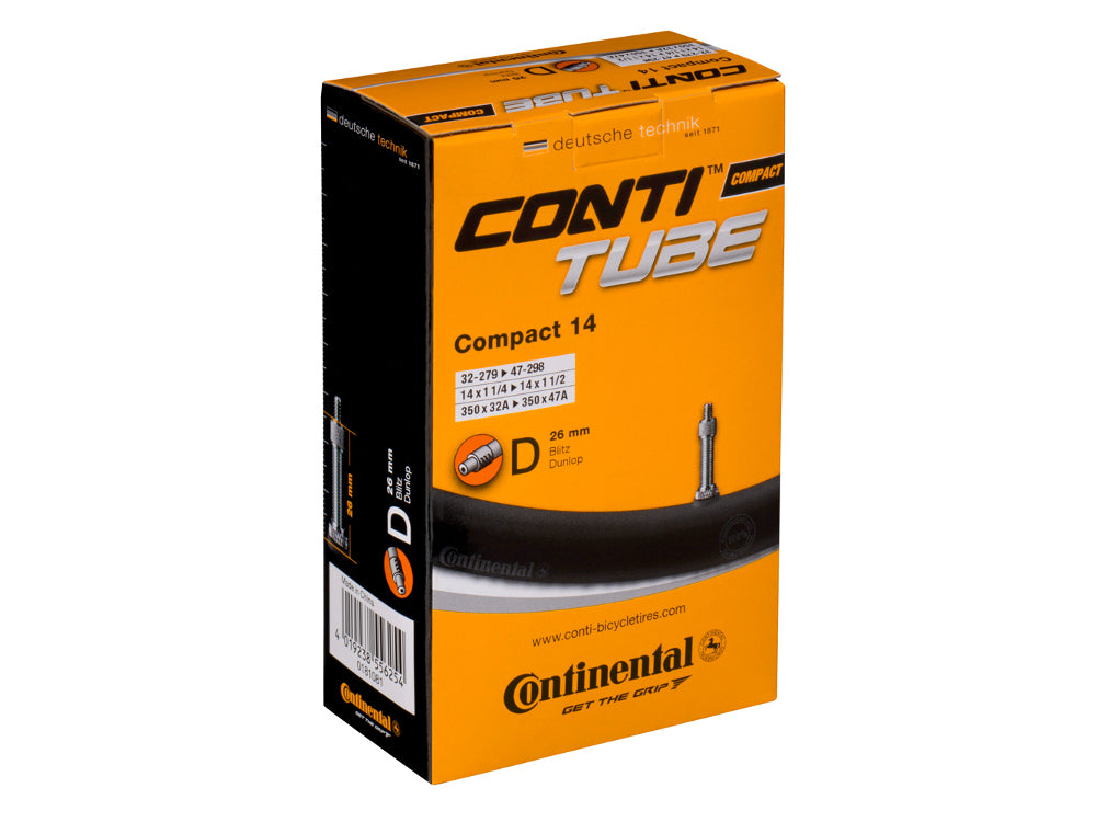 CONTINENTAL | Cámara Compact 14x1 1/4-1.75 Válvula Dunlop 26 mm