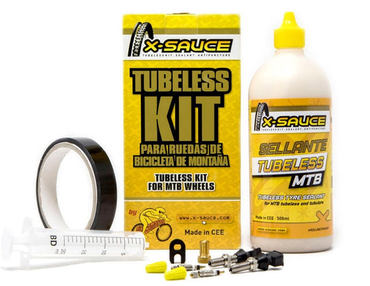 X-SAUCE | Kit de Conversión Tubeless Mtb Válvula Fina