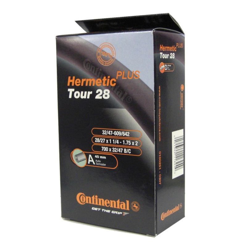 CONTINENTAL | Cámara Tour Hermetic Plus 28"x1.75 Válvula Schrader 40mm