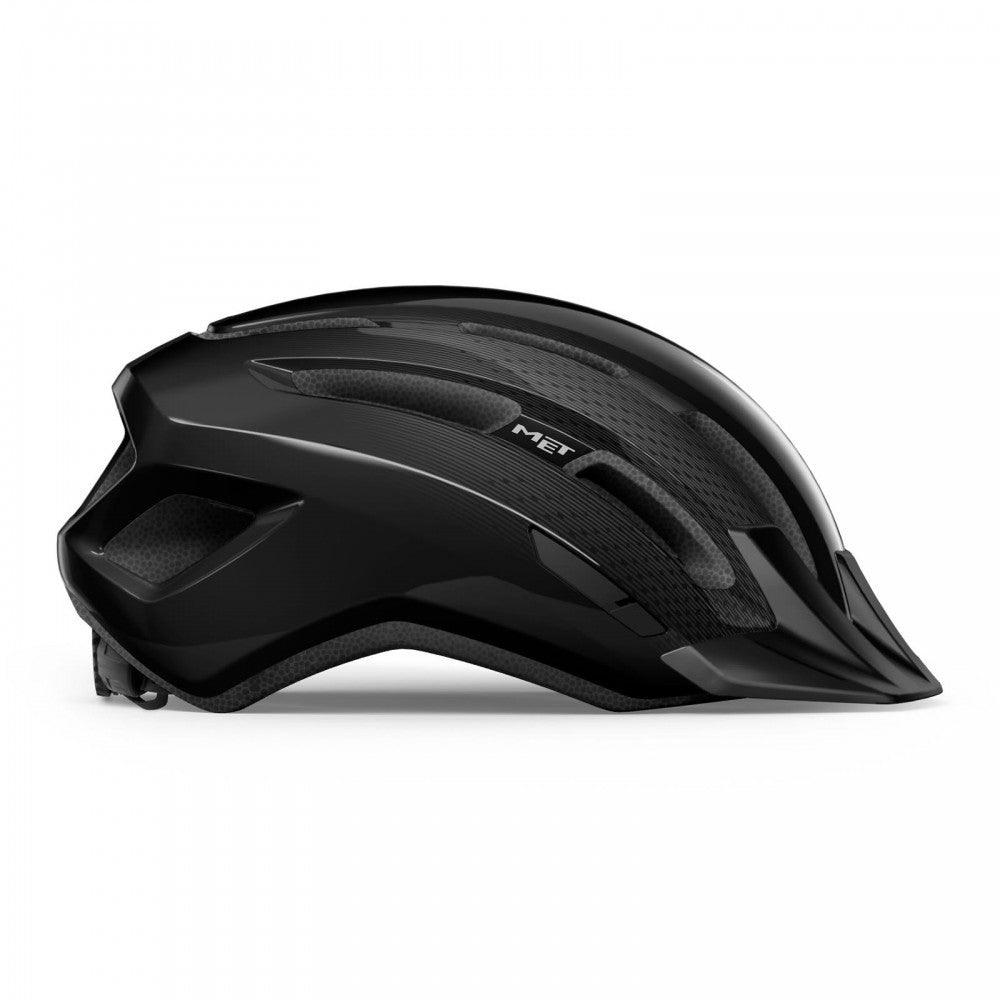MET | Casco Downtown Negro Brillo