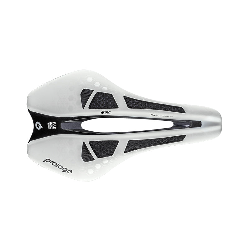 PROLOGO | Sillín de Ciclismo Dimension Tirox CPC -blanco plata