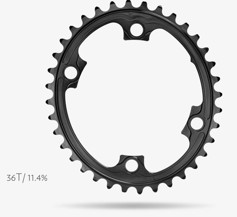 ABSOLUTEBLACK | Plato Oval compatible Shimano R9100-R8000-R7000